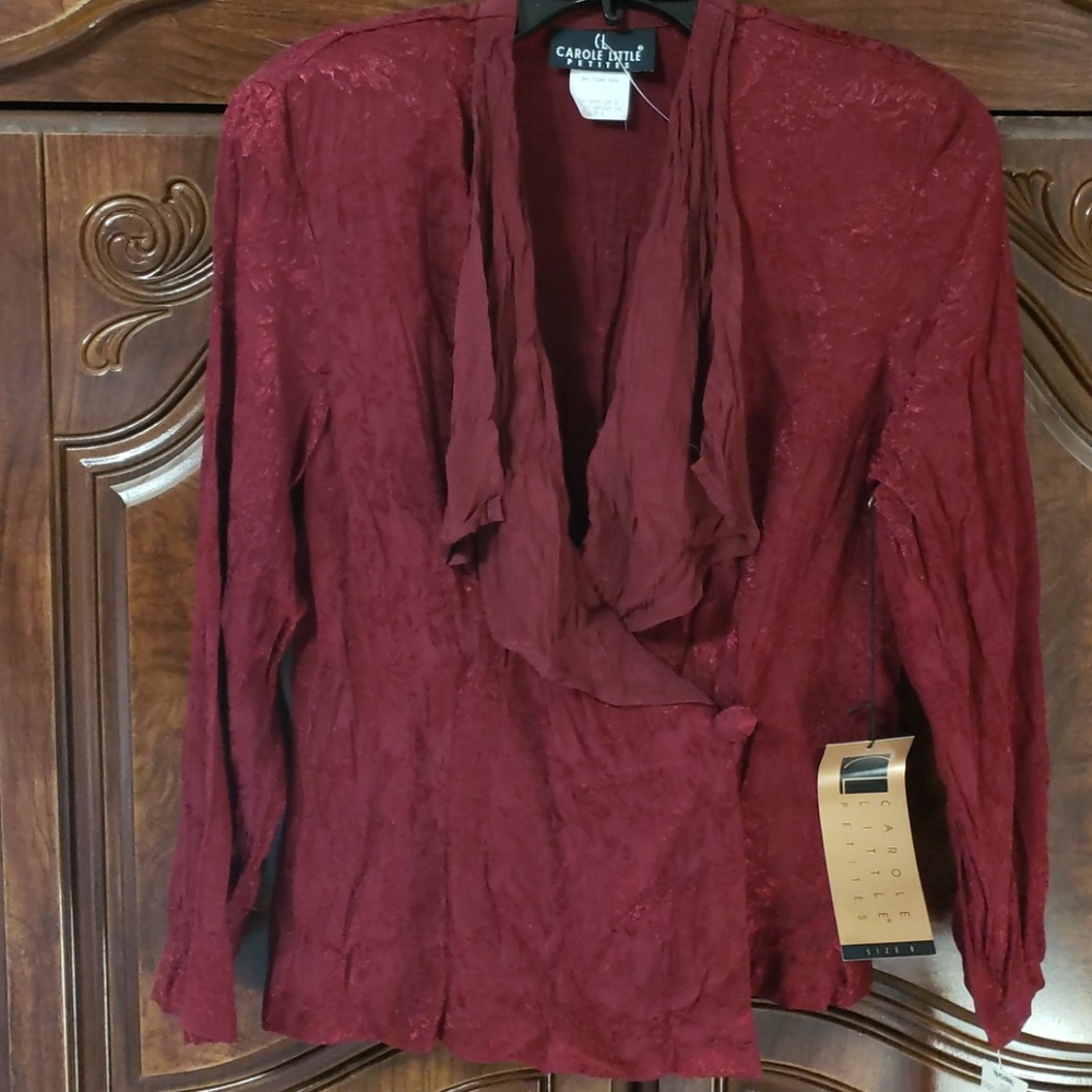 Carole Little Petites Blouse Size 8 NWT